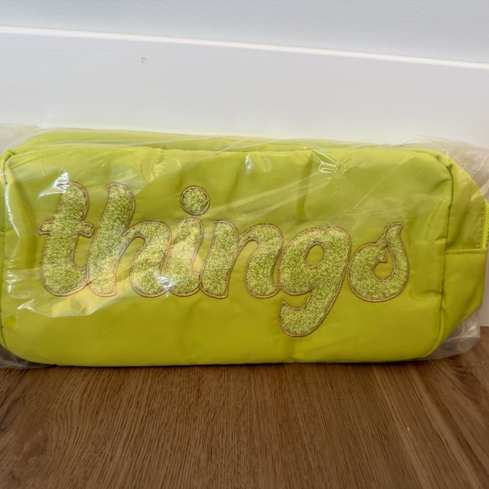 kenz kustomz NWT Vibrant Lime Quilted Cosmetic Bag